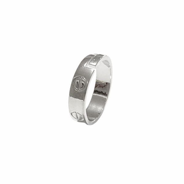 DE BOTÓN PLATEADO  |    Anillo ajustable - Talla: 6 a 9    |    Acero inoxidable - Imagen 2