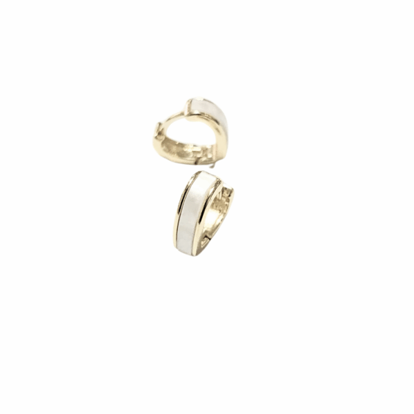 NACARADOS EN "V" |    Aretes tipo huggies - chicos   |    Laminado en oro - Imagen 4