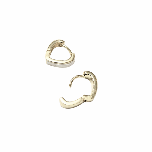 NACARADOS EN "V" |    Aretes tipo huggies - chicos   |    Laminado en oro - Imagen 2