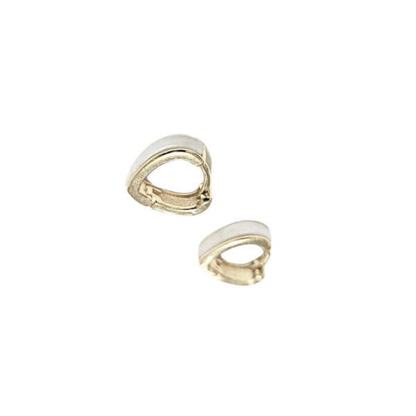 NACARADOS EN "V" |    Aretes tipo huggies - chicos   |    Laminado en oro - Imagen 5