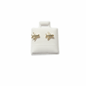 AVIONCITOS    |    Aretes pegaditos tipo broquel - mini   |    Laminado en oro
