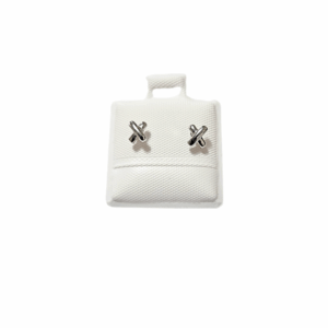 "X"   |   Aretes pegaditos tipo broquel - mini  |    Laminado en oro