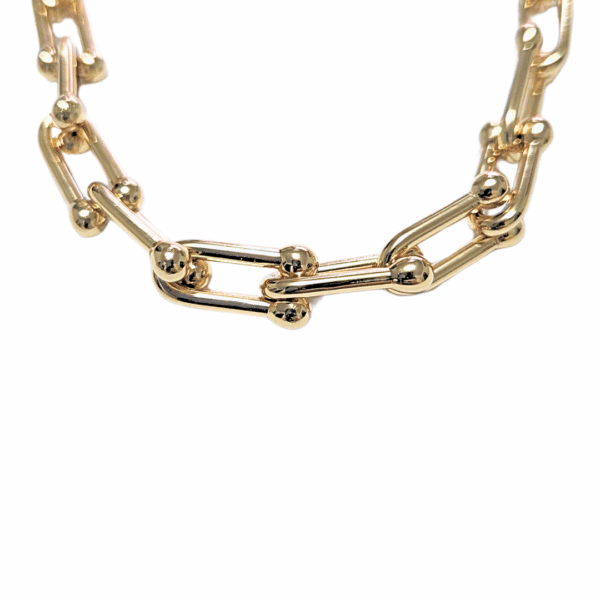 KINDA BRONCEADA   |    Cadena chocker de eslabones gruesos - 45 cm de largo    |    Acero inoxidable - Imagen 4