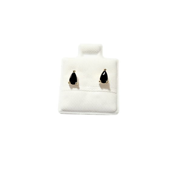 GOTITAS NEGRAS   |    Aretes pegaditos tipo broquel - mini   |    Laminado en oro
