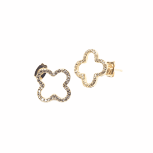 SILUETA FLOWS    |    Aretes pegaditos - Medianos   |    Laminado en oro