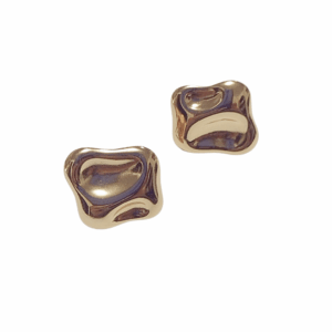 SEMI CUADRADOS    |    Aretes pegaditos - Medianos   |    Laminado en oro