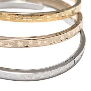 FIN DE SEMANA CON ESTRELLAS   |    Pulseras delgadas - Talla: ch/med   |   Acero inoxidable