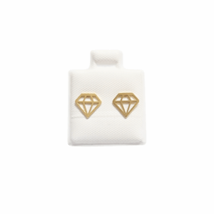 DIAMANTE   |    Aretes pegaditos - chicos   |    Acero inoxidable