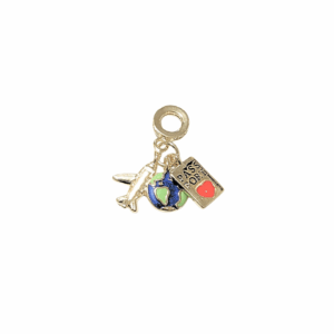 EL VIAJERO PASAPORTE   |    Charm  - mediano    |     Laminado en oro