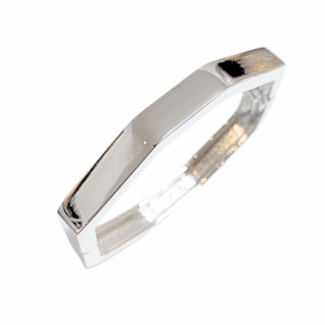 ANGULAR PLATEADA   |    Pulsera tipo brazalete - Talla Ch/M   |    Acero inoxidable