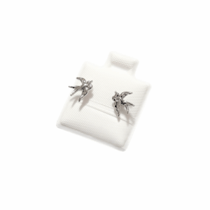 TORTOLITAS LISAS   |   Broqueles chicos    |    Laminado en rodio