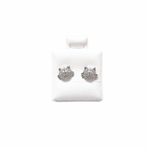 MINI GATOS | Aretes pegaditos - mini | Laminado en rodio