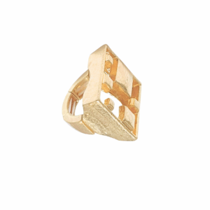 CUADRO DE CUADRADOS VINTAGE - XL  |   Anillo chunky ajustable talla: 8 - 10  |   Aleación de Zinc