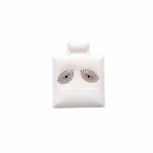 OJITOS LARGOS PLATEADOS   |   Aretes pegaditos - chicos    |    Laminado en rodio