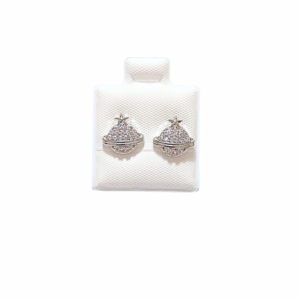 PLANETILLOS PLATEADOS   |   Aretes pegaditos - chicos    |    Laminado en rodio