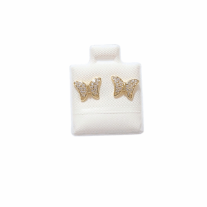 MARIPOSAS DUPLIS DORADAS   |   Aretes pegaditos - chicos    |    Laminado en oro