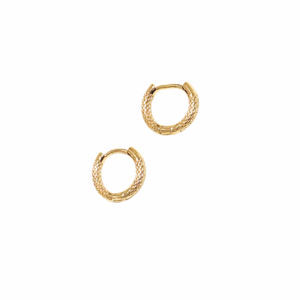 ARITOS CON DISEÑO CUADRICULADO    |   Aretes huggies - chicos   |   Laminado en oro