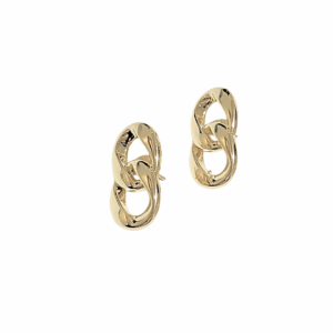 ESLABONES ENGARZADOS   |    Aretes pegaditos - Medianos    |    Laminado oro