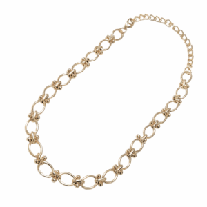 OVAÍNA   |   Cadena corta y ancha - 45 cm de largo + 10 cm de extensión   |   Laminado en oro