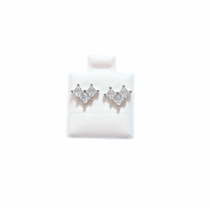 CORAZONCITO PIXELADO   |    Aretes pegaditos - Chicos    |    Laminado en rodio