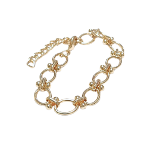 OVAÍNA   |   Pulsera ancha - 20 cm de largo + 5 cm de extensión   |   Laminado en oro