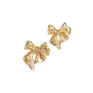 MOÑOS ONDULADOS   |   Aretes pegaditos - medianos    |    Laminado en oro