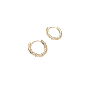ESPIRALES DORADOS  |    Aretes huggies tipo arracadas - Medianas  |    Laminado en oro