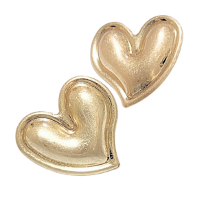 CORAZONES DORADOS VINTAGE - XL   |    Aretes pegaditos - extra ligeros   |    Aleación de Zinc
