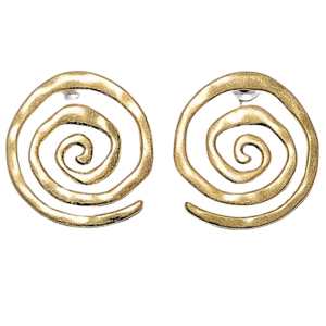 ESPIRALES DORADAS VINTAGE - XL   |    Aretes pegaditos - extra ligeros   |    Aleación de Zinc