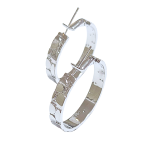 DARINAS PLATEADAS   |   Aretes tipo arracadas - grandes    |    Laminado en rodio