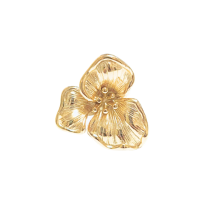 FLORA DORADA CHUNKY  |   Anillo grande - No. 9  |   Acero inoxidable