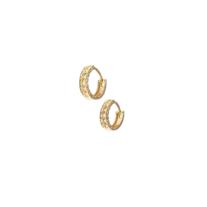 MISIS UNO  |    Aretes huggies tipo arracadas - Chicas   |    Laminado en oro