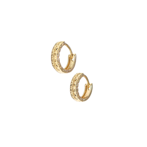 MISIS DOS   |    Aretes huggies tipo arracadas - Medianas   |    Laminado en oro