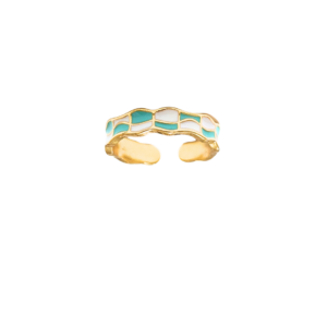 ONDAS DE COLOR   |   Anillo ajustable - No. 7 a 9   |   Oro laminado