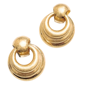 NIVES CIRCULARES DORADAS VINTAGE   |    Aretes pegaditos - extra ligeros - Talla XL   |    Aleación de zinc