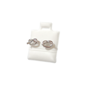 NUDITO ABIERTO   |    Aretes tipo broquel - Chicos    |    Laminado en rodio