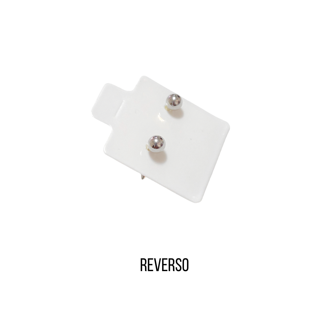 ALAS PLATEADAS DE MARIPOSA | Aretes tipo broquel - Chicos | Laminado en rodio - Imagen 2