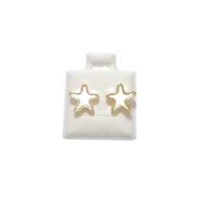 ESTRELLAS CON CENTRO NACARADO   |    Aretes tipo broquel - Chicos    |    Laminado en oro