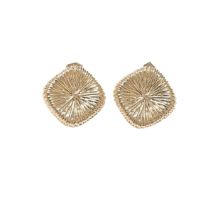 CUADRADOS RAYADOS   |   Aretes - medianos    |    Laminado en oro