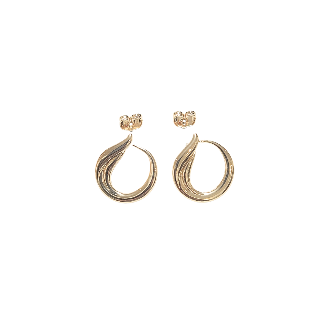 CIRCULARES CON COPETE | Aretes - medianos | Laminado en oro