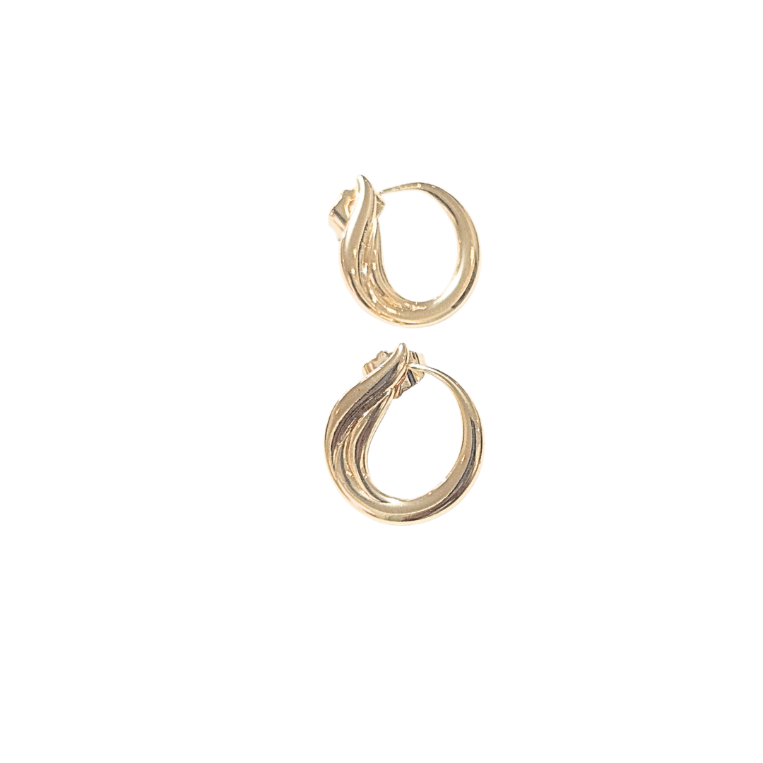 CIRCULARES CON COPETE | Aretes - medianos | Laminado en oro - Imagen 3