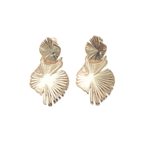 PLUMAS DESPEINADAS  |   Aretes colgantes - Grandes   |    Laminado en oro