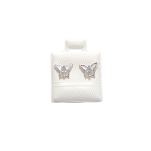 MARIPOSAS DE ALAS BLANCAS   |    Aretes pegaditos - Chicos    |    Laminado en rodio