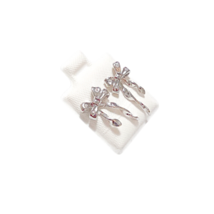 MOÑITOS PLATEADO CON LAZO    |    Aretes pegaditos - chicos   |    Laminado en rodio
