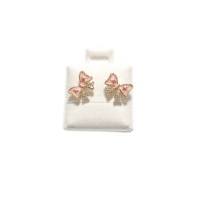 MOÑOS ROSAS  |    Aretes tipo broquel - Talla: Chica    |    Laminado en oro