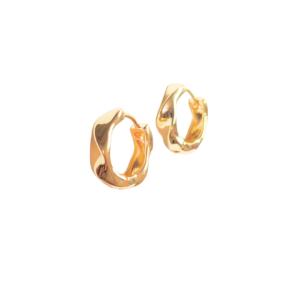 ABRILES DORADOS   |    Aretes huggies tipo arracadas - Medianas   |    Laminado en oro