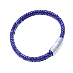 LEE AZUL DE BROCHE PLATEADO   |   Pulsera - Mediana   |    Caucho y acero inoxidable