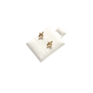 DESTELLOS DORADOS  |    Aretes tipo broquel - Talla: Mini    |    Laminado en oro