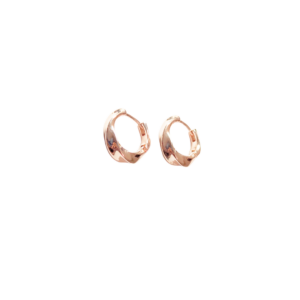 ABRILES ROSAS   |    Aretes huggies tipo arracadas - Chicas   |    Laminado en oro rosa