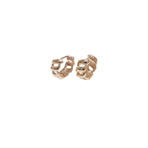 KINIS ROSAS   |    Aretes huggies tipo arracadas - Chicas   |    Laminado en oro